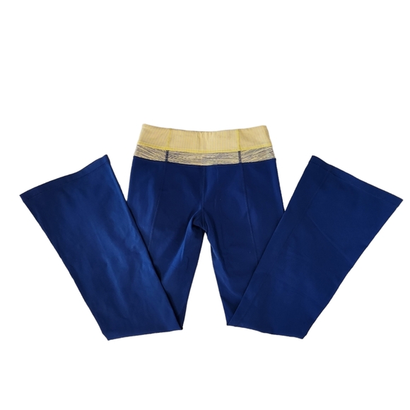 Lululemon Flare Leggings - Blue, Yellow, White - Picture 2 of 8